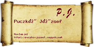Puczkó József névjegykártya